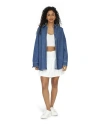 Belle & Bloom Into Him Oversized Denim Shirt In Blue