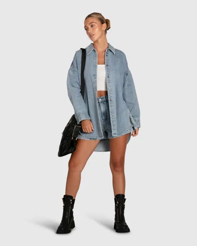 BELLE & BLOOM INTO HIM OVERSIZED DENIM SHIRT