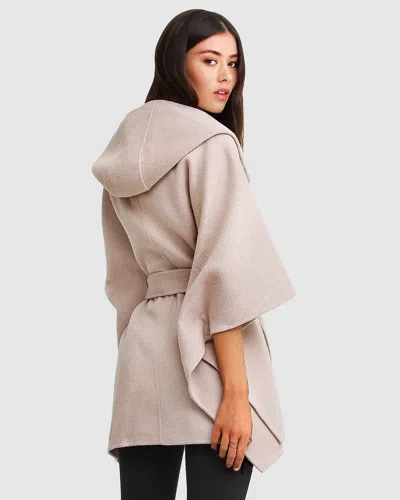 Belle & Bloom Jackson Landing Wool Blend Cape Coat In Sand