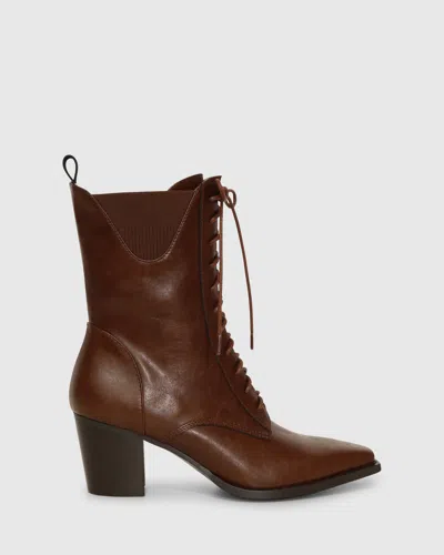 Belle & Bloom Jumping Ship Laced Boot In Gold