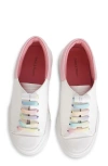 Belle & Bloom Just A Little Dream Croc Leather Sneaker In White