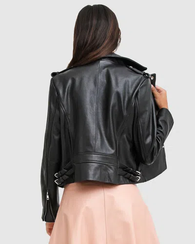 Belle & Bloom Just Friends Leather Jacket In Black
