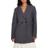 Belle & Bloom Kenzo Double Breasted Blazer In Black