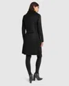 Belle & Bloom Last Chance Wool Blend Moto Coat In Black