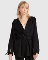 Belle & Bloom Let Me Go Collarless Coat In Black