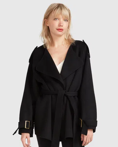 Belle & Bloom Let Me Go Collarless Coat In Black