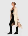 Belle & Bloom Lexington Two Tone Wool Blend Coat In Beige