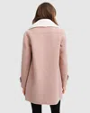 Belle & Bloom Liberty Sherpa Collar Wool Blend Coat In Gold