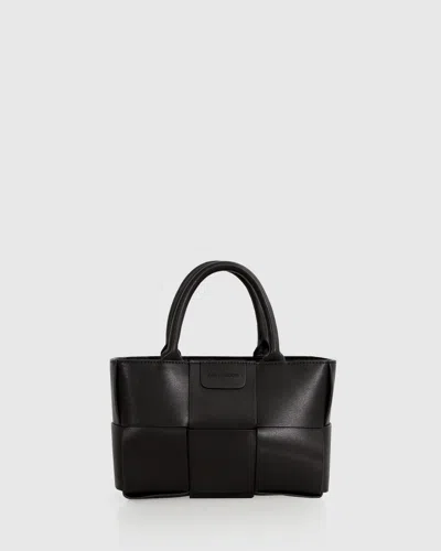 Belle & Bloom Little Love Woven Crossbody Bag In Black