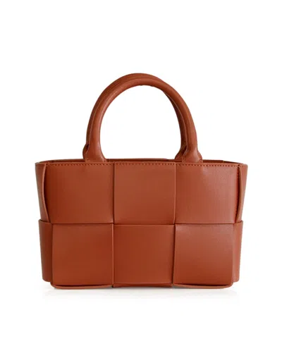 Belle & Bloom Little Love Woven Crossbody Bag In Brown