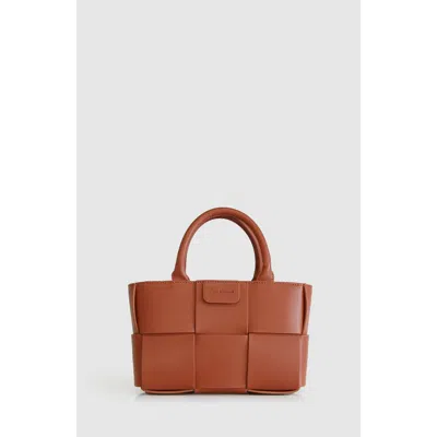 Belle & Bloom Little Love Woven Crossbody Bag In Camel