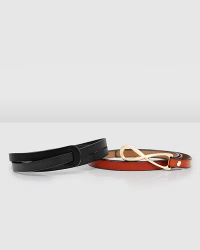 Belle & Bloom London Mood Leather Tie Belt In Brown