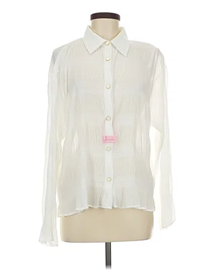 Belle & Bloom Long Sleeve Blouse In White