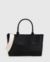 Belle & Bloom Long Way Home Woven Tote In Black