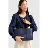 Belle & Bloom Long Way Home Woven Tote In Navy