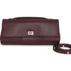 Belle & Bloom Love Boat Leather Clutch Bag In Brown