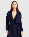 Belle & Bloom Manhattan Cropped Trench In Blue