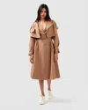 Belle & Bloom Manhattan Cropped Trench In Brown