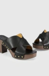 Belle & Bloom Midtown Clog Mule In Black/chocolate