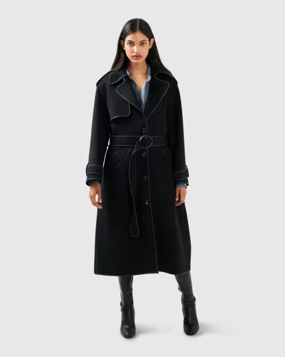 Belle & Bloom Million Reasons Belted Coat In Black