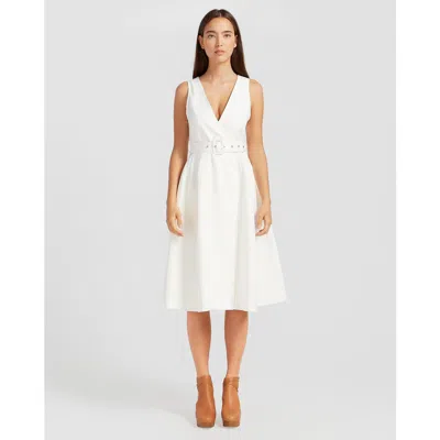 Belle & Bloom Miss Independence Midi Dress In White