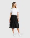 Belle & Bloom Mixed Feeling Reversible Skirt In Black
