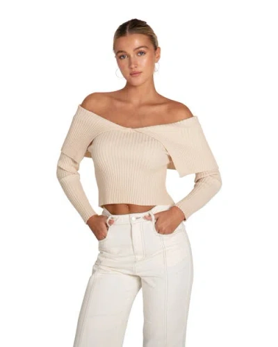 BELLE & BLOOM BELLE & BLOOM MORE THAN WORDS COLLARED KNIT TOP