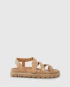 Belle & Bloom Morning Mood Chunky Stud Sandal In Brown