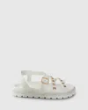 Belle & Bloom Morning Mood Chunky Stud Sandal In White