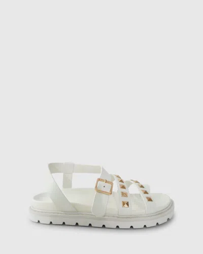 Belle & Bloom Morning Mood Chunky Stud Sandal In White