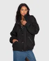 Belle & Bloom Most Wanted Suede Bomber Jacket In Black