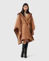 Belle & Bloom Need You Now Wool Blend Hooded Cape In Brown
