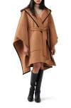 Belle & Bloom Need You Now Wool Blend Hooded Cape In Camel