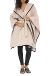 Belle & Bloom Need You Now Wool Blend Hooded Cape In Sand