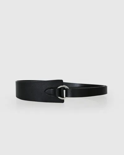 Belle & Bloom New Divide Leather Belt In Black