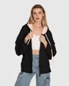 Belle & Bloom No Ordinary Love Zip Hoodie In Black