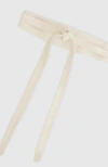 Belle & Bloom Odyssey Soft Wrap Leather Belt In Cream