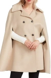 Belle & Bloom On My Mind Wool Blend Cape - Pale Oat