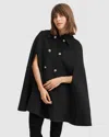 Belle & Bloom On My Mind Wool Blend Cape In Black