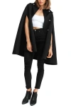 Belle & Bloom On My Mind Wool Blend Cape In Black