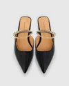 Belle & Bloom On The Go Leather Flat In Black