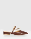 Belle & Bloom On The Go Leather Flat In Chocolate