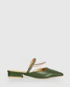 Belle & Bloom On The Go Leather Flat In Green