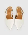 Belle & Bloom On The Go Leather Flat In White