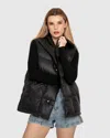 Belle & Bloom Over My Head Puffer Vest In Black