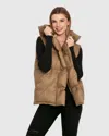 Belle & Bloom Over My Head Puffer Vest In Green