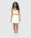 Belle & Bloom Palm Breeze Tennis Skort In White