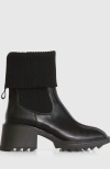 Belle & Bloom Perfect Illusion Knit Boot In Black