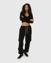 Belle & Bloom Perfect Match Cargo Trackpants In Black
