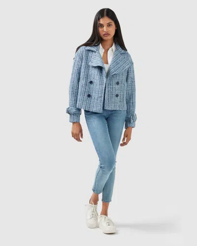 Belle & Bloom Power Over Me Tweed Jacket In Blue